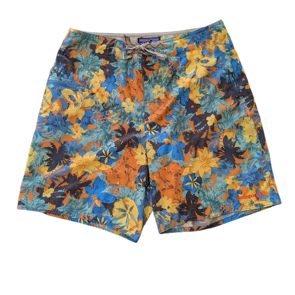 Patagonia Floral Hawaiian Print Board Shorts 30